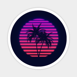 Sunset Palm 80s Magnet